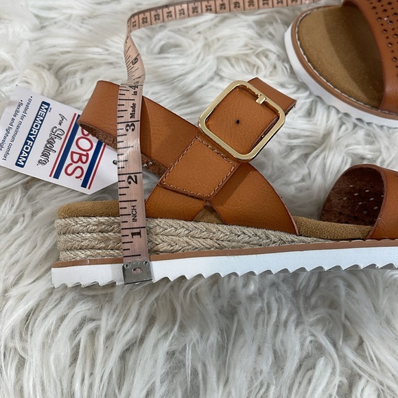 BOBS FROM SKECHERS Memory Foam Desert Kiss Sunny Flair Size 9 Brown Vegan NEW - Picture 11 of 14